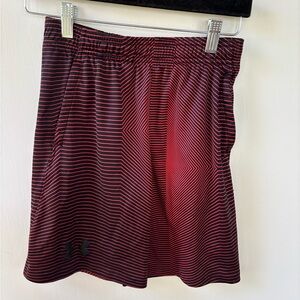 Under Armour Boys Athletic Shorts YMD Black Red Heat Gear